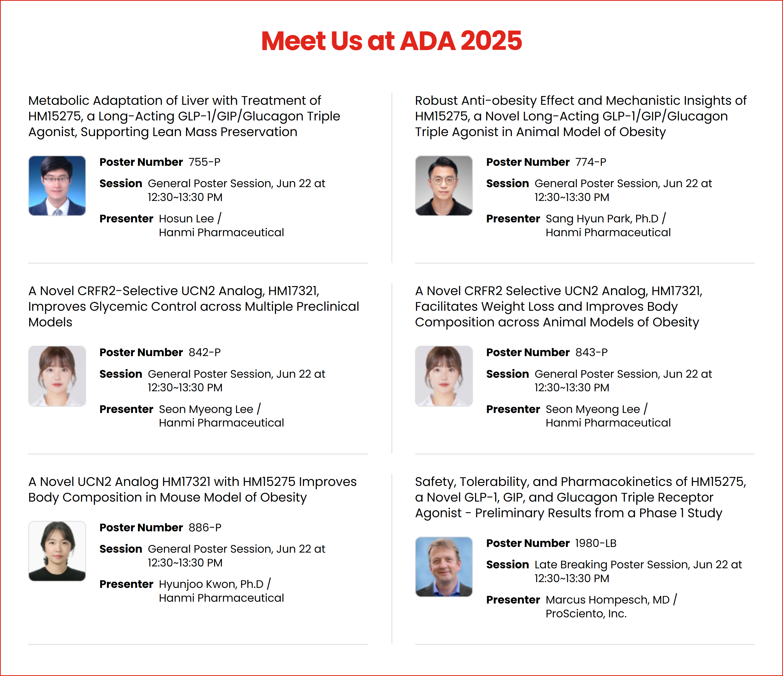 Overview of key poster abstracts Hanmi will present at ADA 2025.png