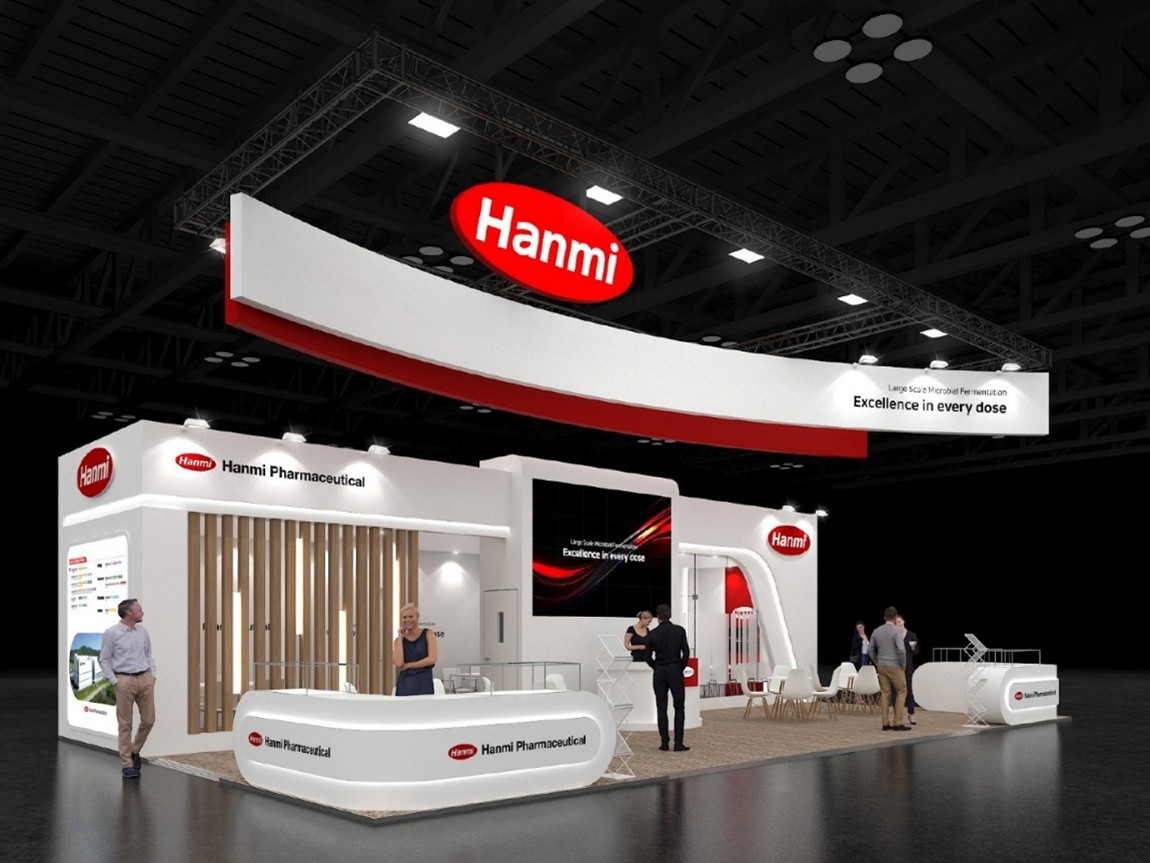 Hanmi Pharmaceutical’s independent booth at CPHI Worldwide 2025, held from October 28 to 30 in Frankfurt, Germany